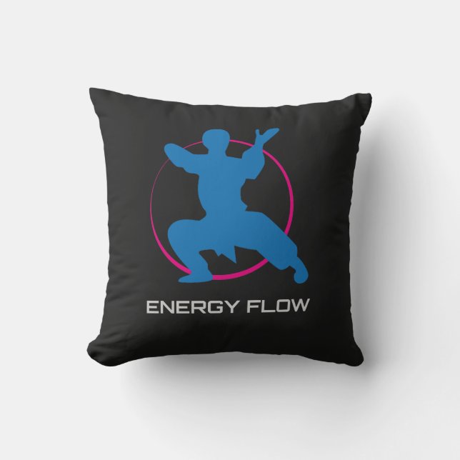 Coussin Tai Chi Energy Flow Martial Arts (Recto)