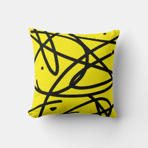 Coussin Taie d'oreiller à motif d'art abstrait minimaliste