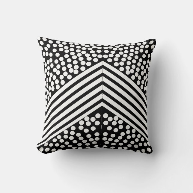 Coussin Taie d'oreiller à motif de boules et de lignes d'a (Recto)