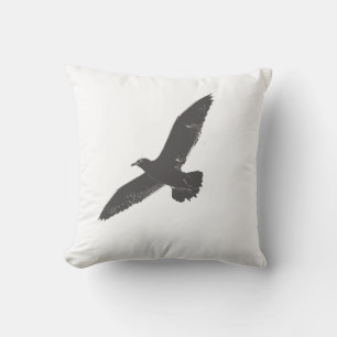 Coussin Taie d'oreiller à motif Mouette esquissée