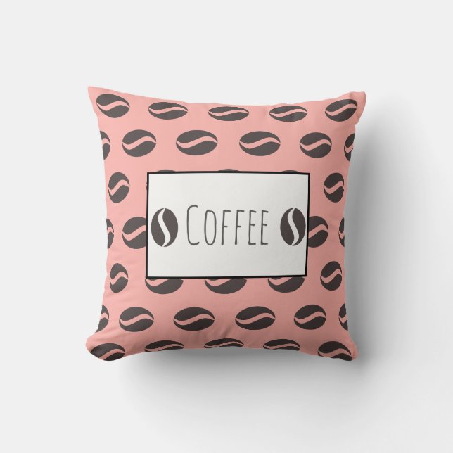 Coussin Taie d'oreiller avec motif grains de café funky (Recto)