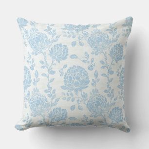 Coussin Taie d'oreiller grand-mère côtière bleu blanc