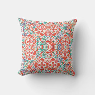 Coussin Talavera Mexicaine : Collage Ethnique De Carreaux.