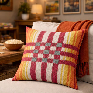 COUSSIN « TAMALE » IMPRESSION MEXICAINE AUTHENTIQUE SUR UN