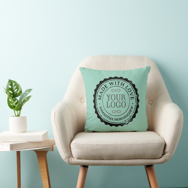 Coussin Tampon - VOTRE TEXTE & LOGO 3 (Chaise)