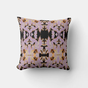 Coussin Tan Brown Beige Noir Lilac Mosaïque méditerranéenn