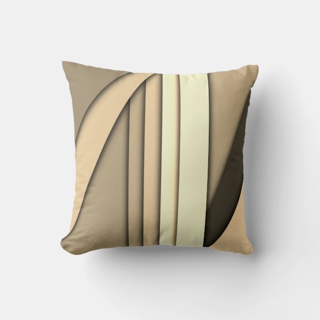 Coussin Tan monochrome moderne (Recto)