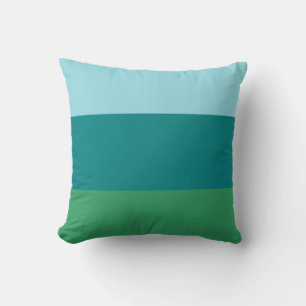 Coussin Tanager Turquoise, Teal Blue et Kelly Green Horiz