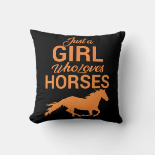 Coussin Tangerine Une Fille Qui Aime Les Chevaux