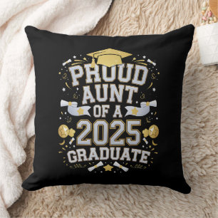 Coussin Tante fière d'un diplômé de 2025 Remise des diplôm