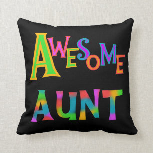 Coussin Tante impressionnante T-shirts et cadeaux