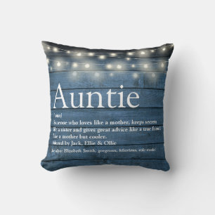 Coussin Tante Tantine Définition Guirlande Lumineuse Bleue