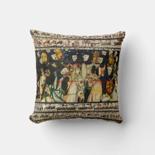 Coussin TAPESTRE BAYEUX 1066 Mort du roi Harold