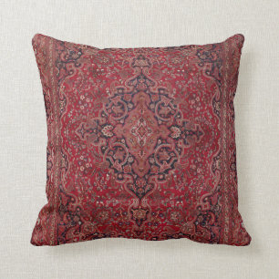 Coussin Tapis antique rouge