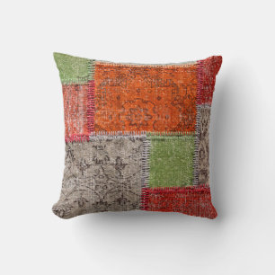 Coussin Tapis asiatique patchwork à Istanbul, Turquie. De