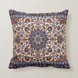 Coussin Tapis bleu turc oriental persan