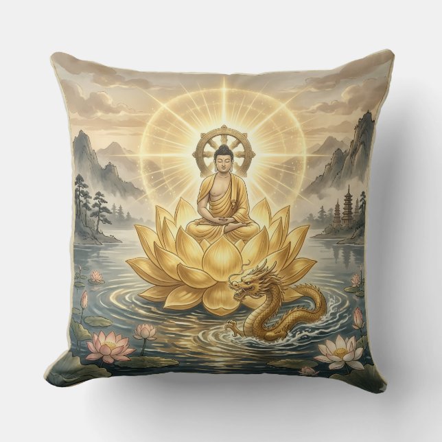 Coussin Tapis de méditation Gautam Buddh - Dham paisible (Recto)