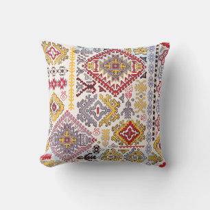 Coussin Tapis indien, paisley mandala, yoga