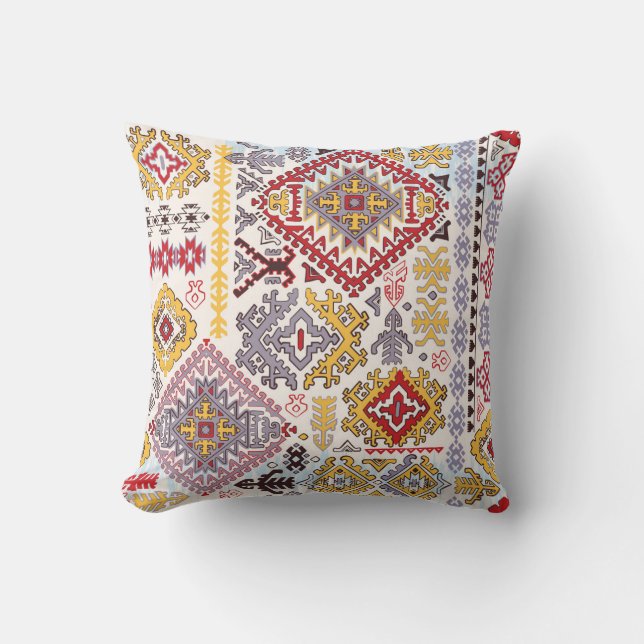 Coussin Tapis indien, paisley mandala, yoga (Recto)
