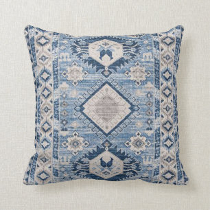 Coussin Tapis Kilim Bleu Antique Oriental