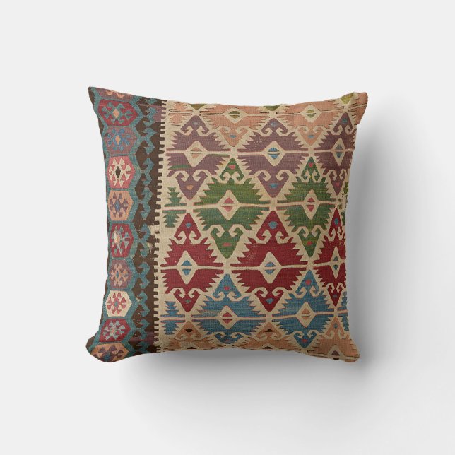 Coussin Tapis kilim turc (Recto)