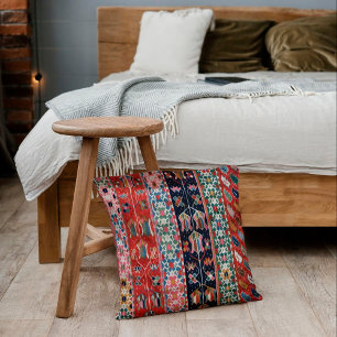 Coussin Tapis Kilim Turc Rouge de Berry d'Anatolie orienta