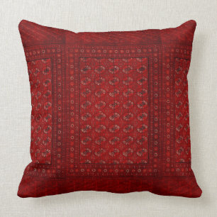 Coussin Tapis oriental en rouge