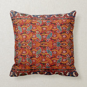 Coussin Tapis oriental ethnique perse rouge