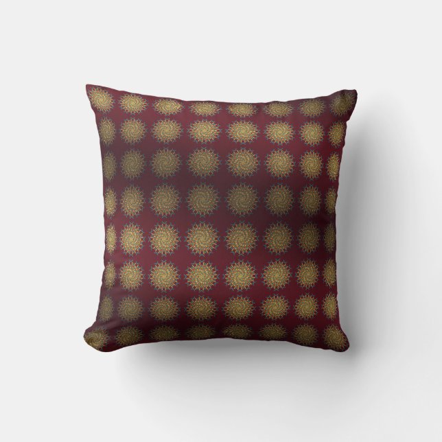 Coussin Tapis Persan Floral Or  (Recto)