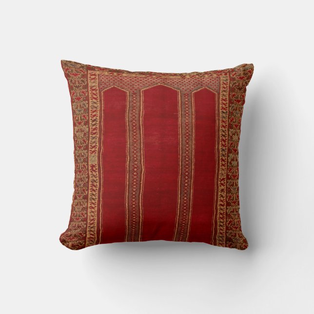 Coussin Tapis persan turc oriental  Rouge (Recto)