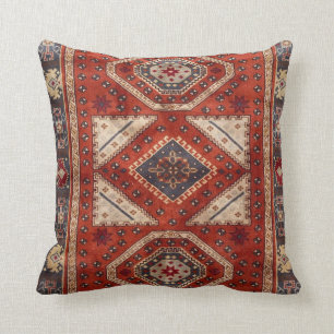 Coussin Tapis persan turc oriental rouge
