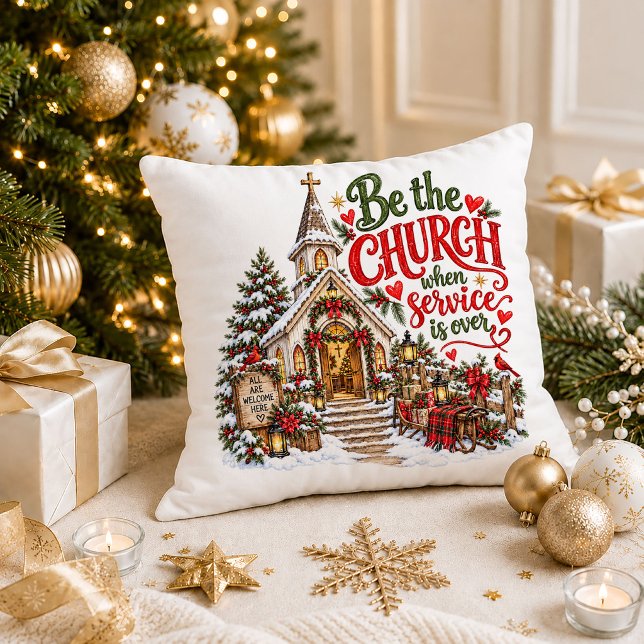 Coussin Tapisser décoratif de Noël avec monogramme Citatio (Christmas Monogram Quote Decorative Throw Pillow)