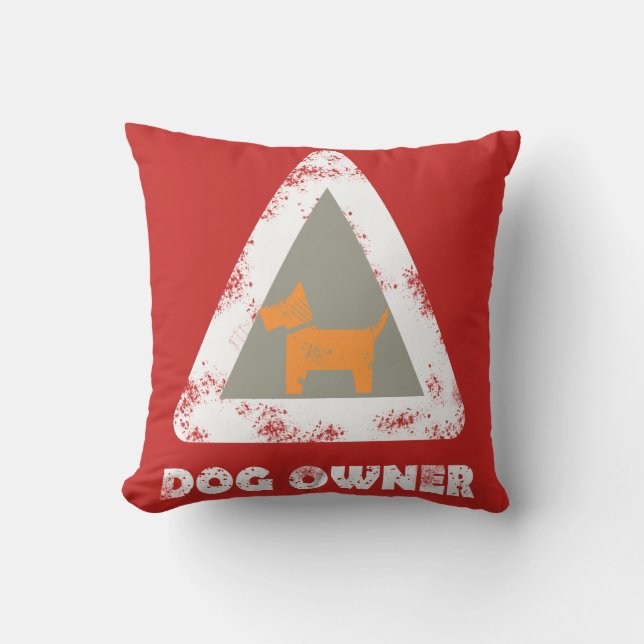Coussin Tapisser jeté funky pour propriétaire de chien (Recto)