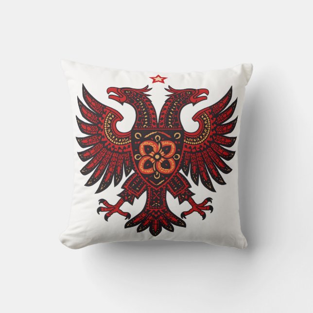 Coussin Tapisser Pillow d'art ethnique à double tête de ai (Recto)