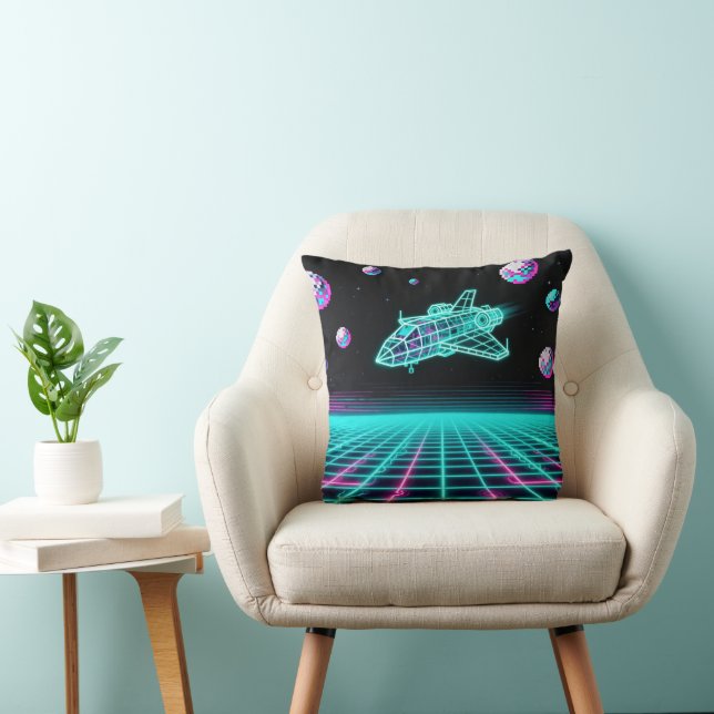 Coussin Tapisser Pillow Espace Rétro Arcade (Chaise)