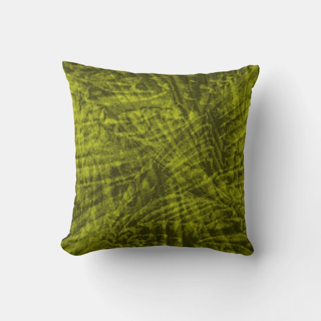 Coussin Tapisserie abstraite vol de la roselle verte (Recto)