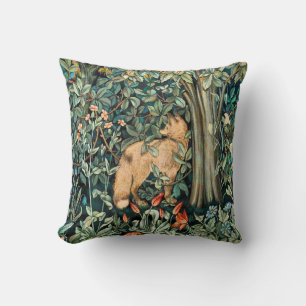Coussin Tapisserie Art Déco de William Morris Forêt au Ren