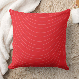 Coussin Tapisserie d'art en ligne abstraite rouge vif mode