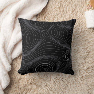 Coussin Tapisserie d'art en ligne psychédélique topographi