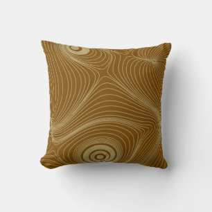 Coussin Tapisserie d'art topographique psychédélique en or
