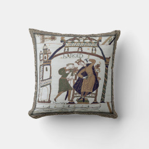 Coussin Tapisserie de Bayeux Harold Godwinson Jeu d'oreill