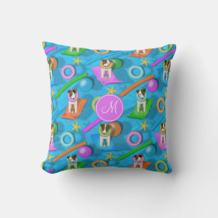 Coussin Tapisserie de fête au bord de la piscine pour chie