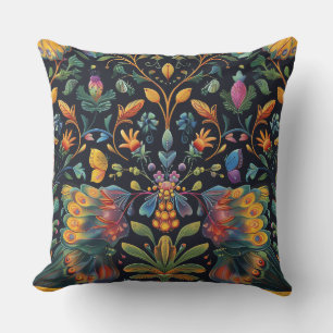 Coussin Tapisserie de vol psychédélique Botanique