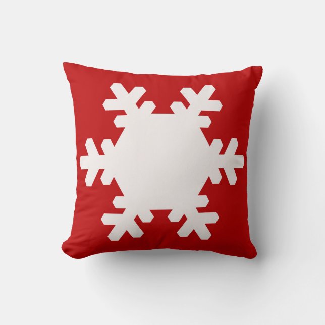 Coussin Tapisserie flocon de neige de vacances ! (Recto)