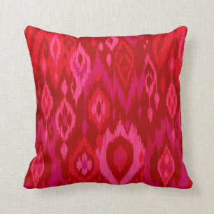 Coussin Tapisserie fuchsia rose rouge chic de tribal de