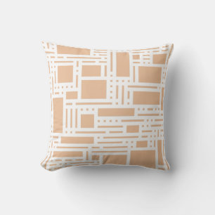Coussin Tapisserie géométrique abstraite en terre cuite pê