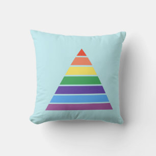 Coussin Tapisserie géométrique triangulaire arc-en-ciel"