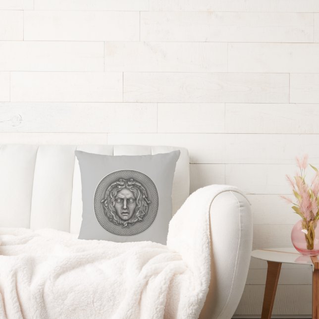 Coussin Tapisserie grise Medusa  (Canapé)