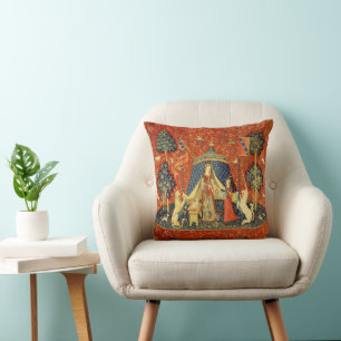 Coussin Tapisserie Médiévale de la Dame et la Licorne : Ar
