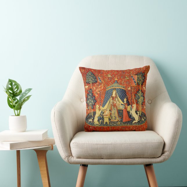 Coussin Tapisserie Médiévale de la Dame et la Licorne : Ar (Chaise)